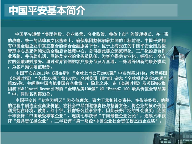 中國平安績效管理.ppt